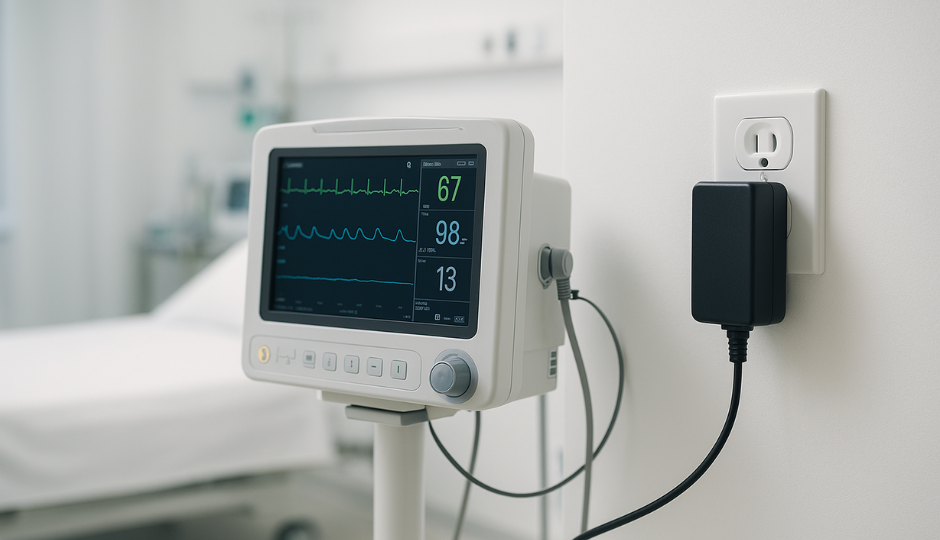 can standard power adapters be uses for patient monitors