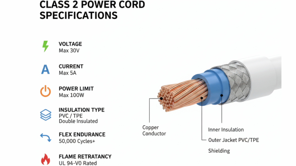 class 2 power supply cord