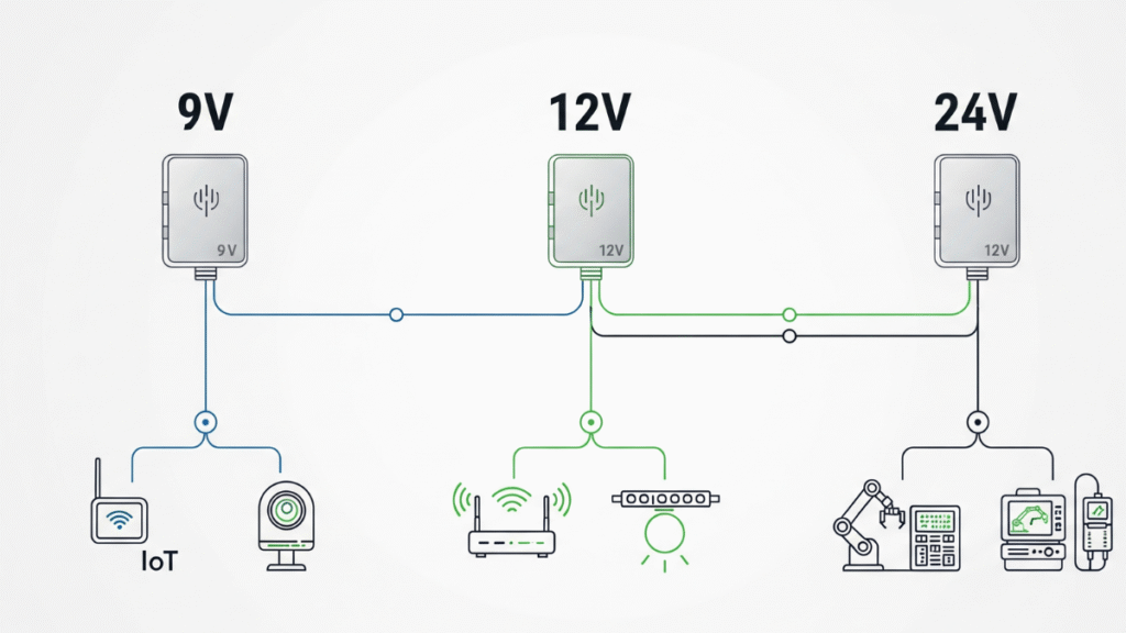 power adapter 9v 12v 24v