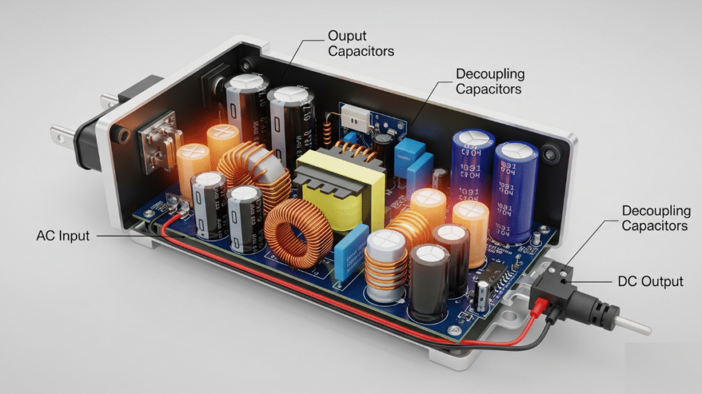 power supply capacitors 