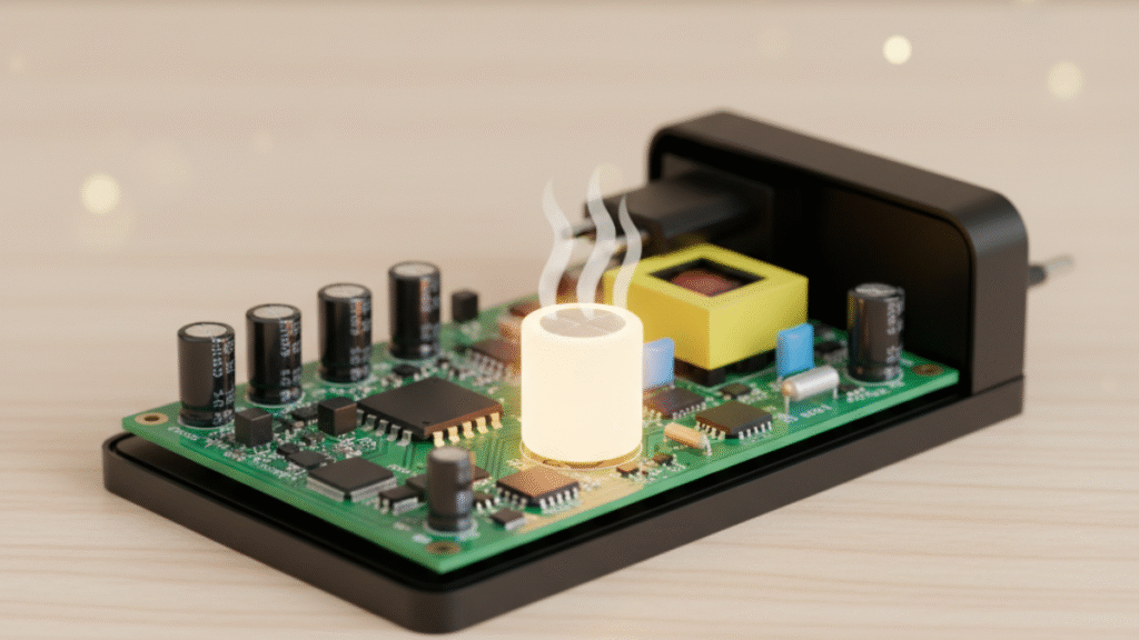 What determines the lifespan of a power adapter?