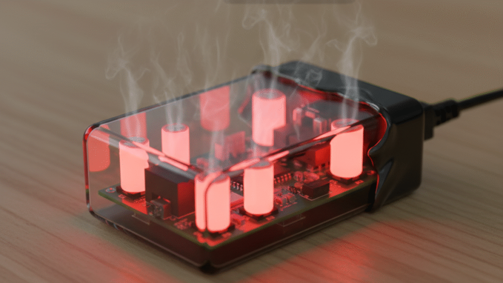 What determines the lifespan of a power adapter?