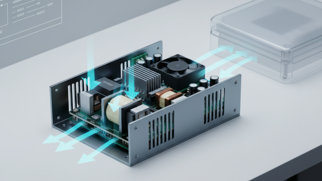 What determines the lifespan of a power adapter?