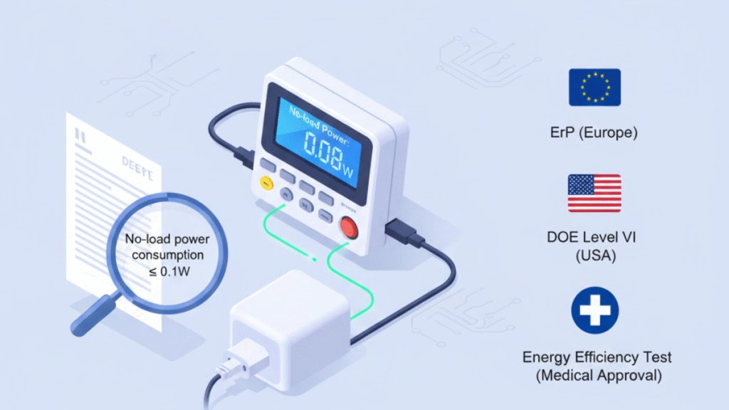 standby power consumption of medical power supplies