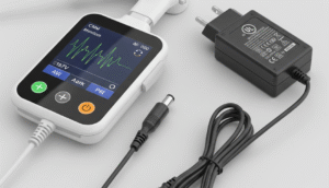 what role does the power adapter play in a sleep apnea monitor