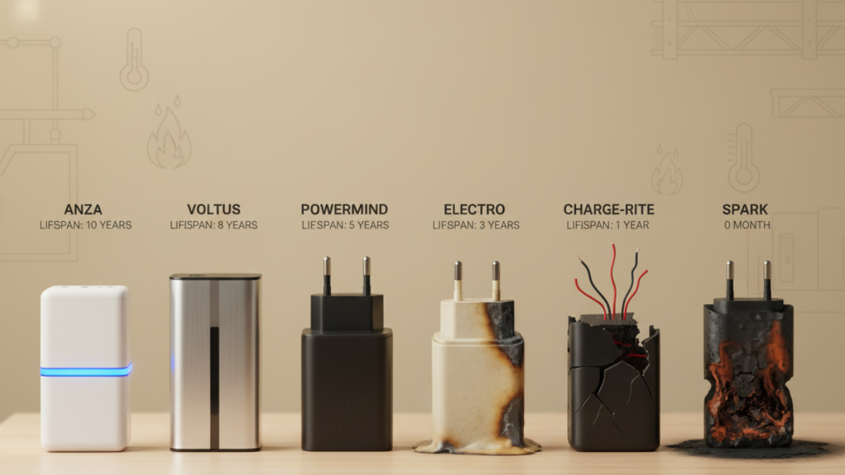What determines the lifespan of a power adapter?