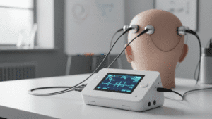 medical power adapter for portable EEG monitors