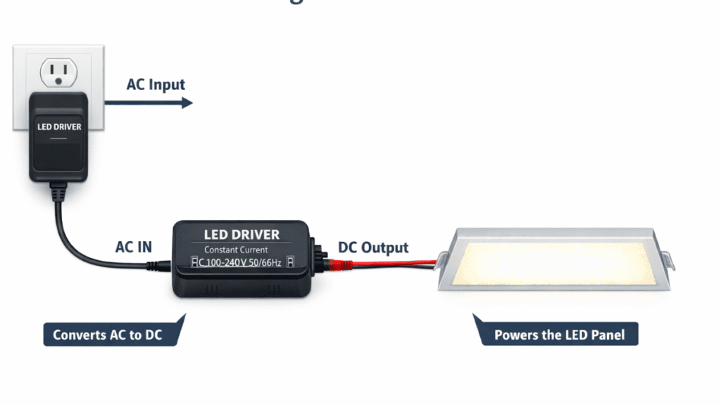 How to Connect LED Panel Light & LED Driver Power Supply | QuanKang